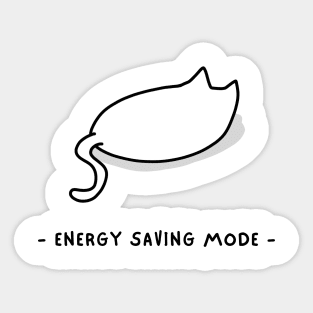 Lazy Cat Energy Saving Mode Sticker